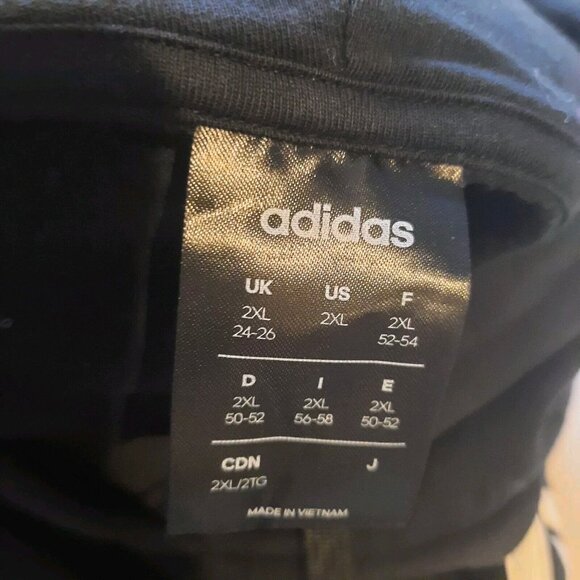Adidas Hoodie Sweatshirt Womens 2XL XXL Black Essentials Lounge Sweater Soft - Picture 7 of 12